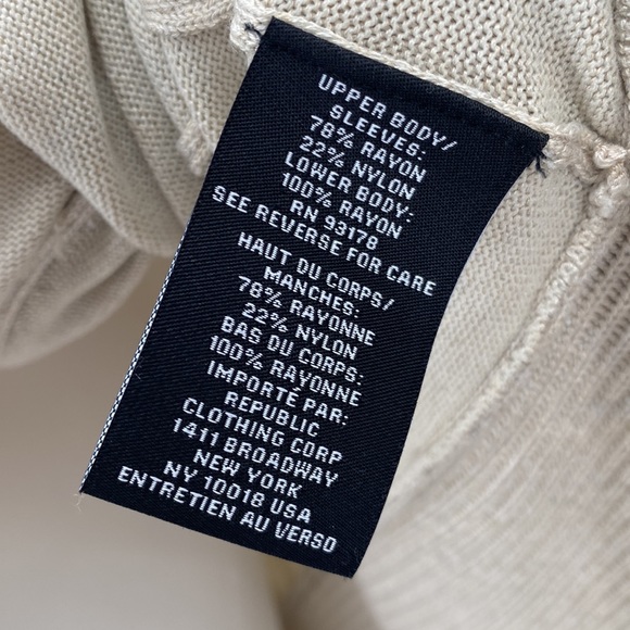 Premise Knit Ribbed Oatmeal Open Cardigan with Zip Pockets Small - Picture 11 of 14